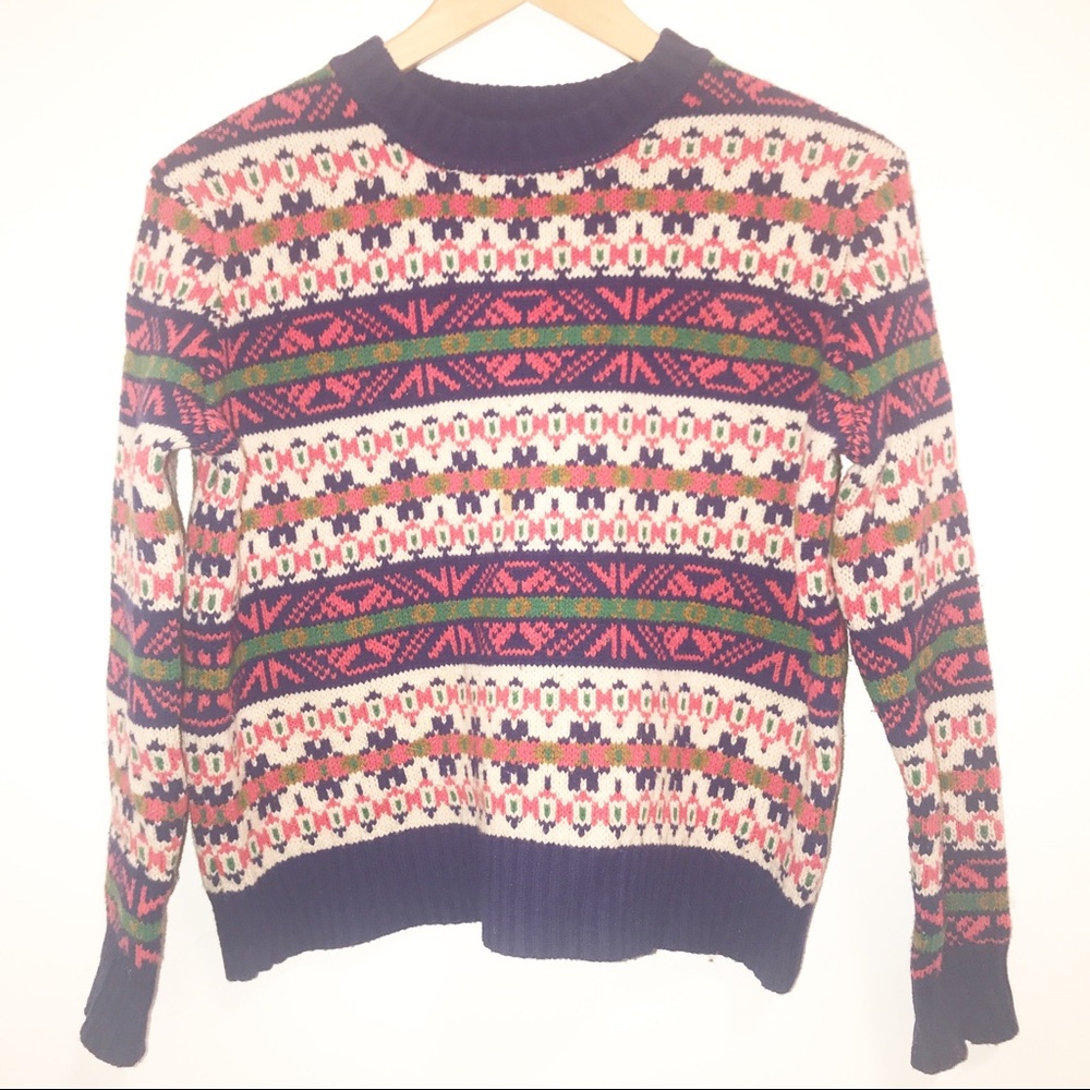 J.Crew Lambswool Classic Fair Isle sweater-XXS